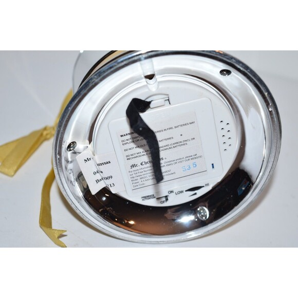 Mr. Christmas Magic Scene Bell Ornament 2009 Mirrors Lights Musical Gold w/Stand - Picture 5 of 6